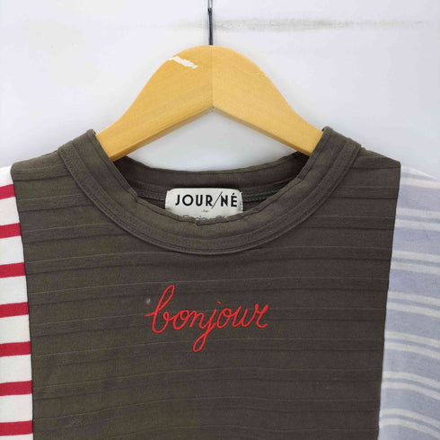 JOUR/NÉ ジョルネ 3D パネル マルチ ボーダー S/S Tシャツ レディース FREE