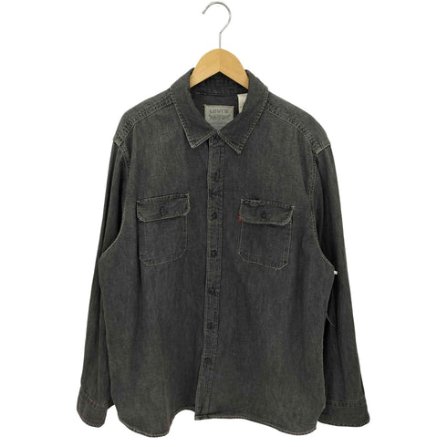 リーバイス Levis TWO HORSE BRAND ビッグシルエット 長袖 ブラックデニムシャツ メンズ XL