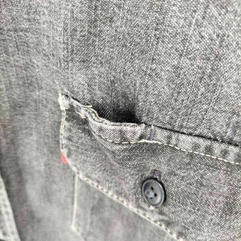 リーバイス Levis TWO HORSE BRAND ビッグシルエット 長袖 ブラックデニムシャツ メンズ XL