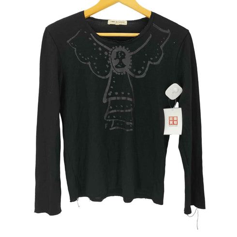 コムデギャルソン COMME des GARCONS 08AW AD2008 フリル プリント ウール ニット カットソー レディース JPN:M