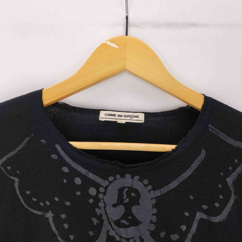 コムデギャルソン COMME des GARCONS 08AW AD2008 フリル プリント ウール ニット カットソー レディース JPN:M