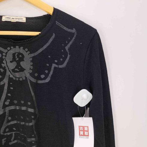 コムデギャルソン COMME des GARCONS 08AW AD2008 フリル プリント ウール ニット カットソー レディース JPN:M