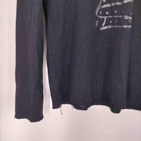 コムデギャルソン COMME des GARCONS 08AW AD2008 フリル プリント ウール ニット カットソー レディース JPN:M