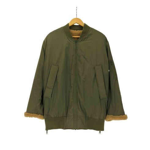 ミルクフェド MILKFED. MA-1 TYPE 裏ボア リバーシブル バックプリント フライト ジャケット レディース ONE SIZE