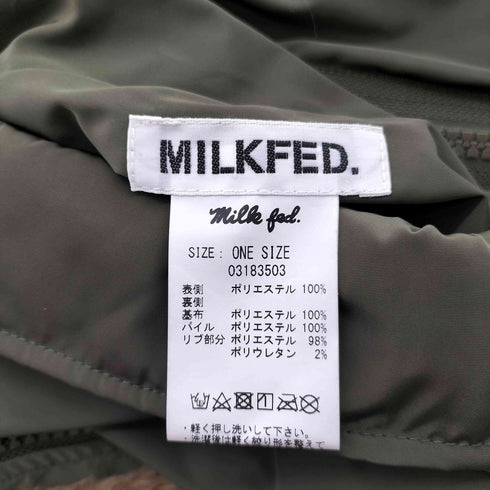 ミルクフェド MILKFED. MA-1 TYPE 裏ボア リバーシブル バックプリント フライト ジャケット レディース ONE SIZE