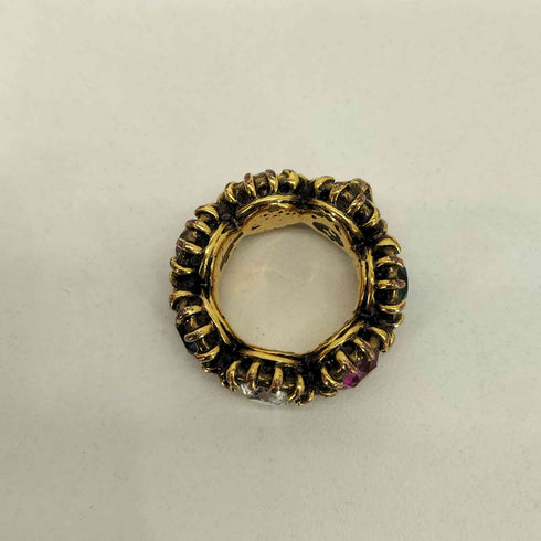 グッチ GUCCI キャットヘッド カラーストーン リング レディース