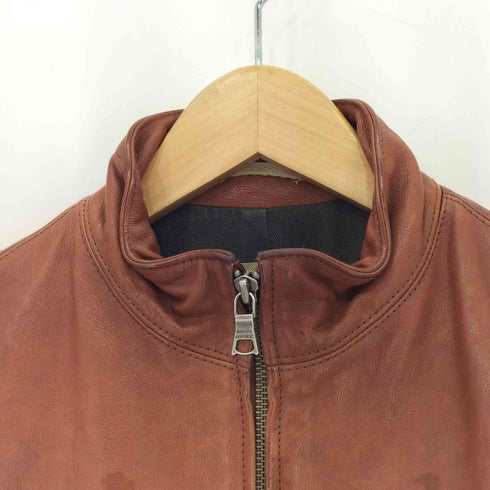 バナナリパブリック BANANA REPUBLIC 00S 牛革 ロングスリーブ レザージャケット レディース S