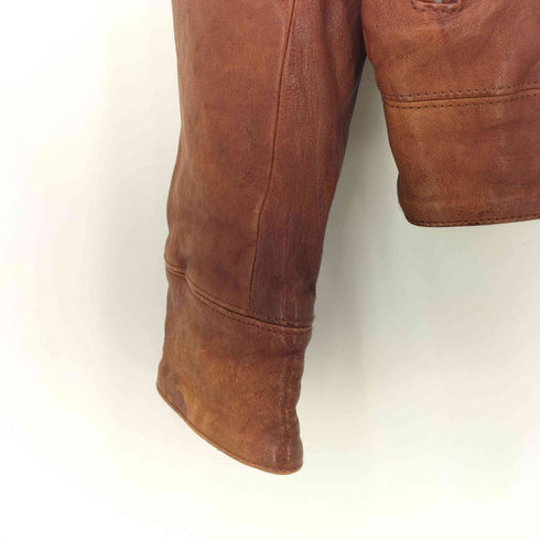 バナナリパブリック BANANA REPUBLIC 00S 牛革 ロングスリーブ レザージャケット レディース S