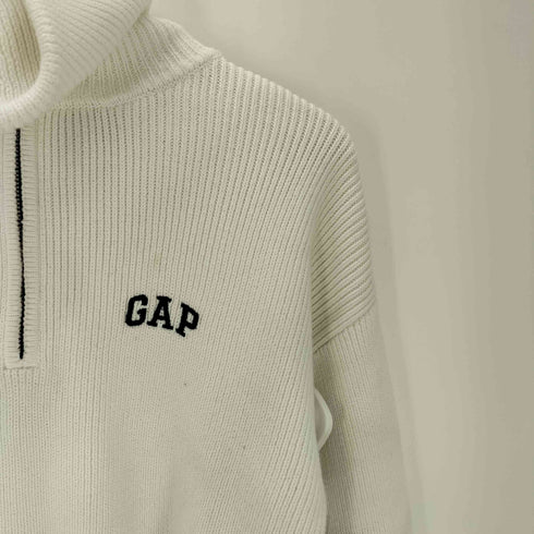 ギャップ Gap 26SS リラックス フィット Gap ロゴ ハーフジップ プルオーバー クロップド セーター ニット レディース import:XS