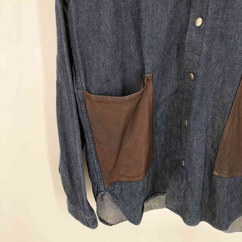 レアセル rehacer Bloom Leather Pocket Shirt-Jacket ブルーム レザー ポケット シャツ ジャケット メンズ JPN:S