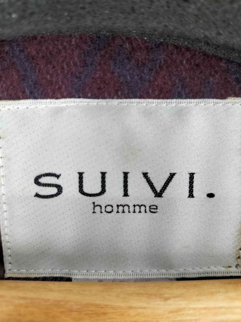 SUIVI homme レザーハーフコート メンズ import:L