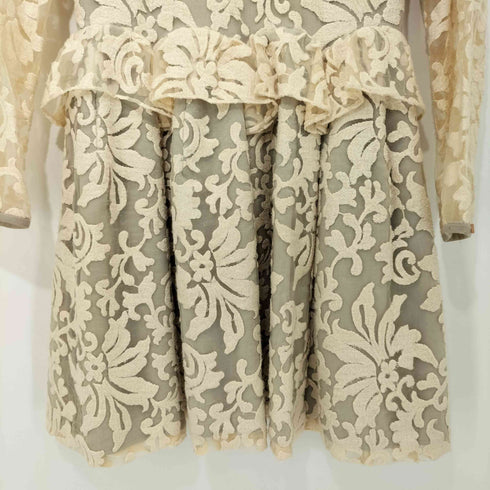 ジルバイジルスチュアート JILL by JILLSTUART フラワーパターン ジャガード フリル ワンピース レディース
