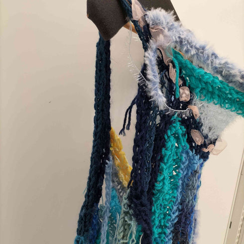 編み込み ハンドメイド ニット ベスト レディース