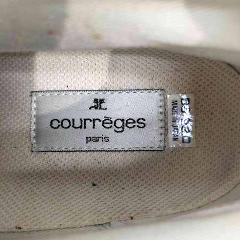 クレージュ courreges ロゴ刺繍 ベルクロ プラットフォーム ハイカットスニーカー レディース JPN:23