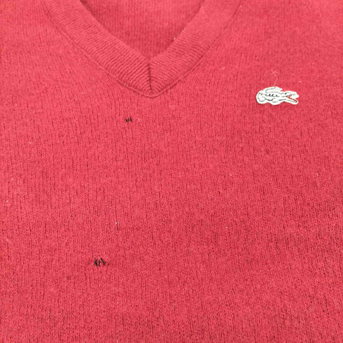 シュミーズラコステ CHEMISE LACOSTE 70-80S OLD MADE IN FRANCE フランス製 Vネック ユーロ ウール ニット セーター メンズ 4