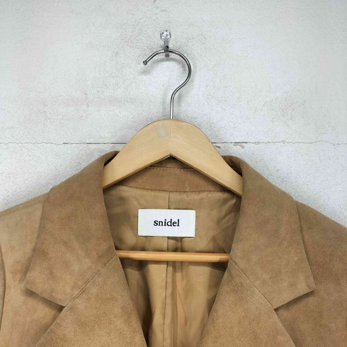 スナイデル snidel lamb leather ラムスエードチェスターコート レディース 0