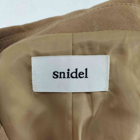スナイデル snidel lamb leather ラムスエードチェスターコート レディース 0