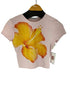 ザラ ZARA 花プリント s/s Tシャツ レディース import:M