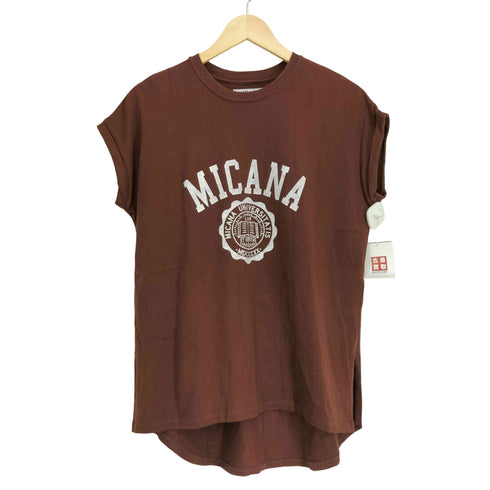 アメリカーナ Americana MICANA MICA&DEAL カレッジロゴ Tシャツ レディース