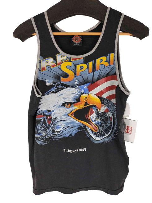 ハーレーダビッドソン HARLEY-DAVIDSON 90S MADE IN USA イーグル バイク プリントタンクトップ メンズ import:L