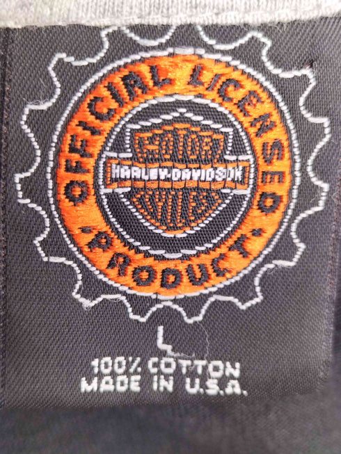 ハーレーダビッドソン HARLEY-DAVIDSON 90S MADE IN USA イーグル バイク プリントタンクトップ メンズ import:L