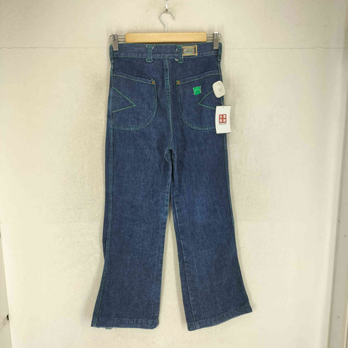 FIORUCCI YKK 片爪 グリーンステッチセミフレアデニムパンツ Y2K レディース 28