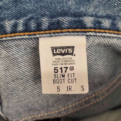 リーバイス Levis 00s ボタン裏230 517 SLIM FIT BOOT CUT ジップフライセミフレアデニムパンツ レディース S