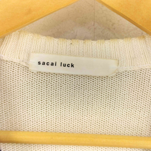 サカイラック sacai luck 15SS バイカラーコットンニット カーディガン レディース 1