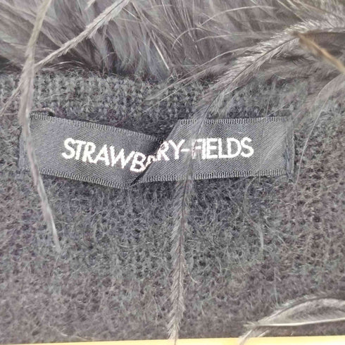 ストロベリーフィールズ STRAWBERRY-FIELDS フェザーカーディガン カーディガン レディース FREE