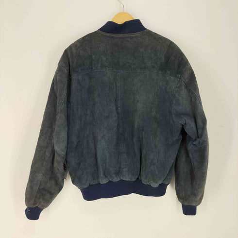 フイールドアンドストリーム FIELD&STREAM 90S スエード リアルレザー ブルゾン ボンバー ジャケット メンズ import:L