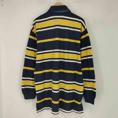 トミーヒルフィガー TOMMY HILFIGER マルチボーダー エンブレム ロングポロシャツ メンズ import:L