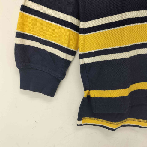 トミーヒルフィガー TOMMY HILFIGER マルチボーダー エンブレム ロングポロシャツ メンズ import:L