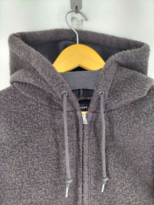 ビームス BEAMS ワイドショートフィット スライバー フルジップ フーディ メンズ import:S