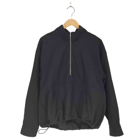 アンセルム ANCELLM WOOL HALF ZIP PULL OVER SHIRT メンズ 1