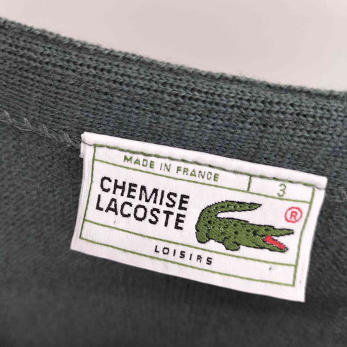 シュミーズラコステ CHEMISE LACOSTE ロゴワッペン ウール Vネック カーディガン メンズ 3