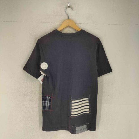 ジュンヤワタナベコムデギャルソンマン JUNYA WATANABE COMME des GARCONS MAN AD2011 12SS パッチワークデザイン クルーネックS/S Tシャツ メンズ L