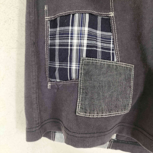 ジュンヤワタナベコムデギャルソンマン JUNYA WATANABE COMME des GARCONS MAN AD2011 12SS パッチワークデザイン クルーネックS/S Tシャツ メンズ L
