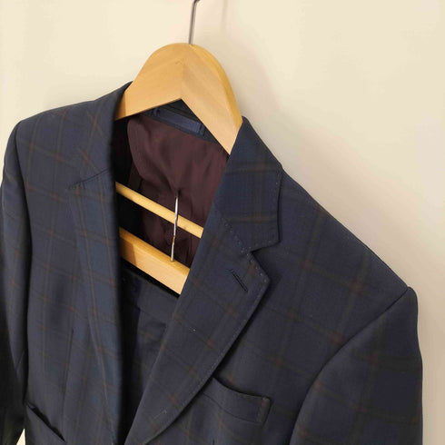 ポールスミスロンドン Paul Smith LONDON ×Delfino 19SS 裏地花柄 REDA社製 チェック柄 2Bテーラードジャケット メンズ L
