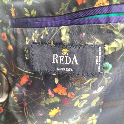 ポールスミスロンドン Paul Smith LONDON ×Delfino 19SS 裏地花柄 REDA社製 チェック柄 2Bテーラードジャケット メンズ L