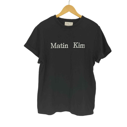 マーティンキム Matin Kim ロゴ プリント S/S クルーネック Tシャツ レディース F