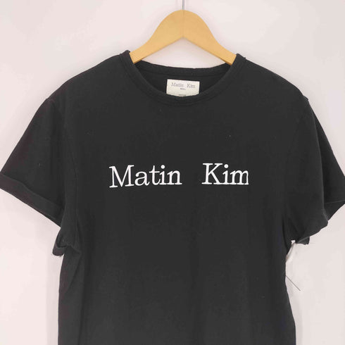 マーティンキム Matin Kim ロゴ プリント S/S クルーネック Tシャツ レディース F