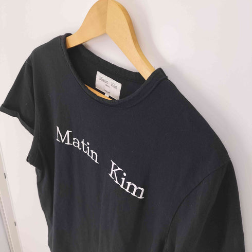 マーティンキム Matin Kim ロゴ プリント S/S クルーネック Tシャツ レディース F