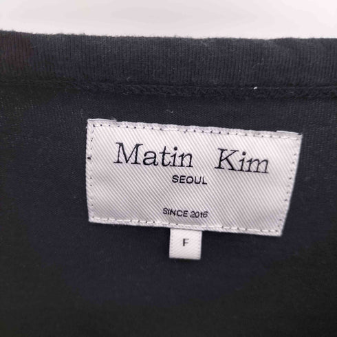 マーティンキム Matin Kim ロゴ プリント S/S クルーネック Tシャツ レディース F