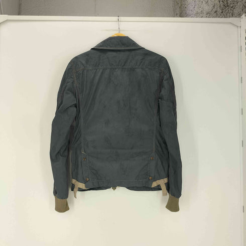 ディーゼル DIESEL 00S OLD 染め 加工 チンスト付き 2Way ダスティ ナイロン フライト ボンバー ジャケット Y2K メンズ import:S