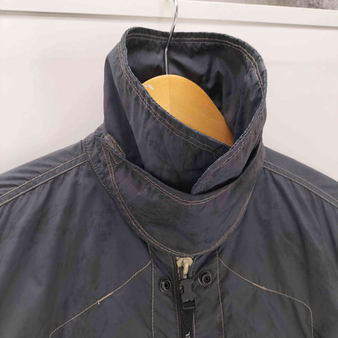 ディーゼル DIESEL 00S OLD 染め 加工 チンスト付き 2Way ダスティ ナイロン フライト ボンバー ジャケット Y2K メンズ import:S