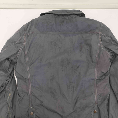 ディーゼル DIESEL 00S OLD 染め 加工 チンスト付き 2Way ダスティ ナイロン フライト ボンバー ジャケット Y2K メンズ import:S