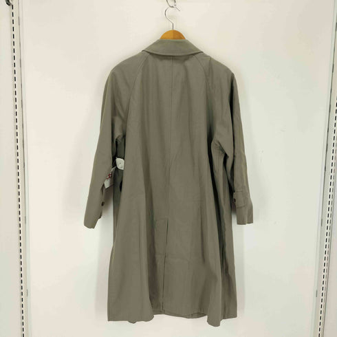 バーバリーロンドン BURBERRY LONDON 裏地ノバチェック 比翼ステンカラーコート カーキ メンズ 90-165-4