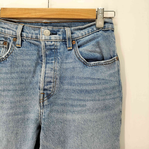 リーバイス Levis 別注 501 ボタン裏5286 インディゴ ストレートデニム レディース W27 L29