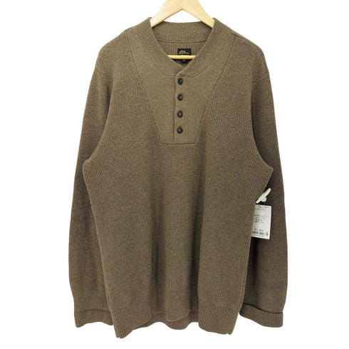 エルエルビーン L.L.Bean 00s 筆記体タグ復刻 ヘンリーネック コットンウール ニット セーター メンズ import:XL