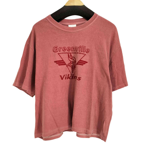 バビロン BABYLONE PARROTT CANVAS 〈別注〉ロゴプリント バイキングスTシャツ レディース